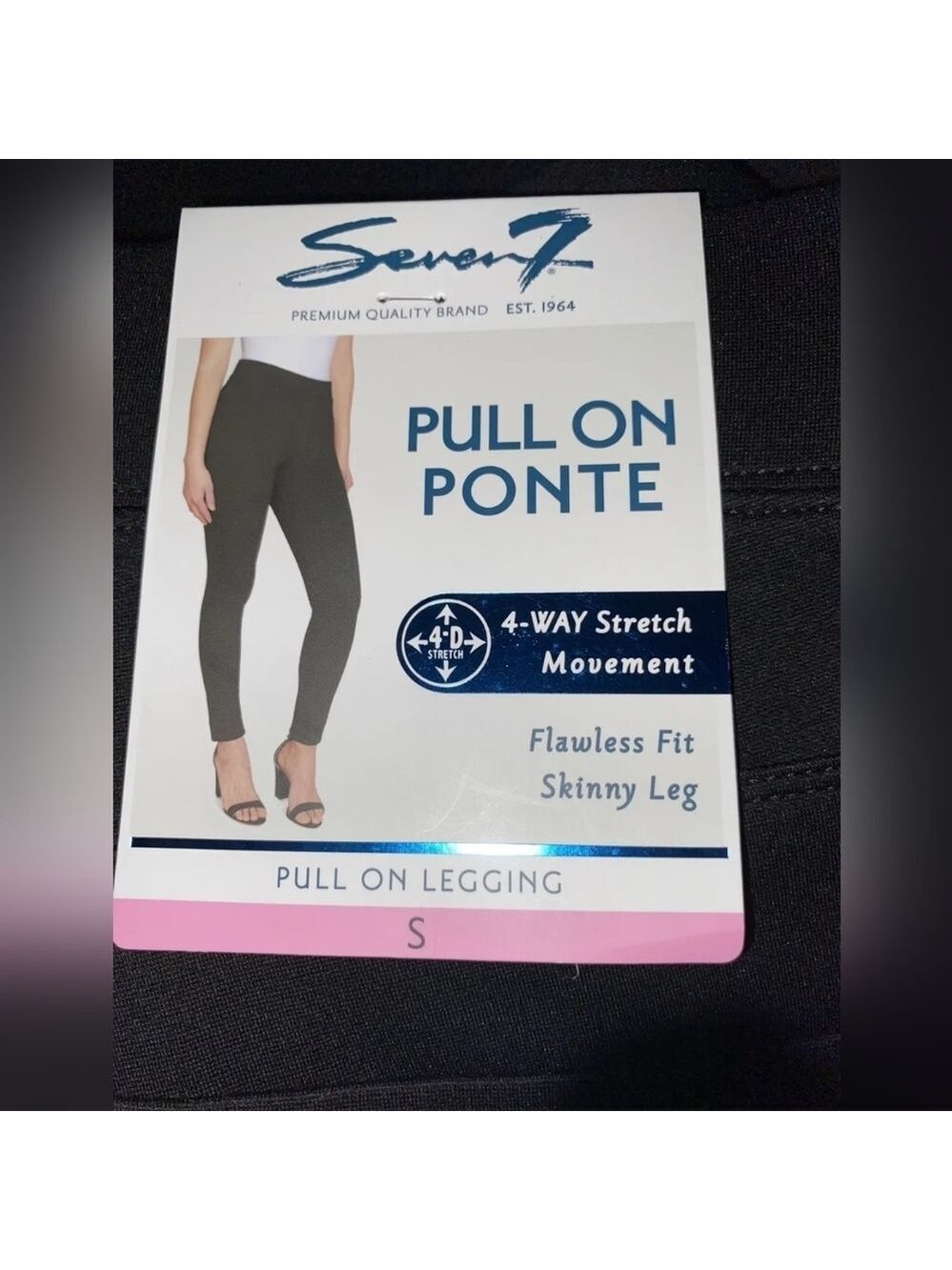 Seven7 Ponte Leggings Four Way Stretch Pull On - Picture 2 of 5